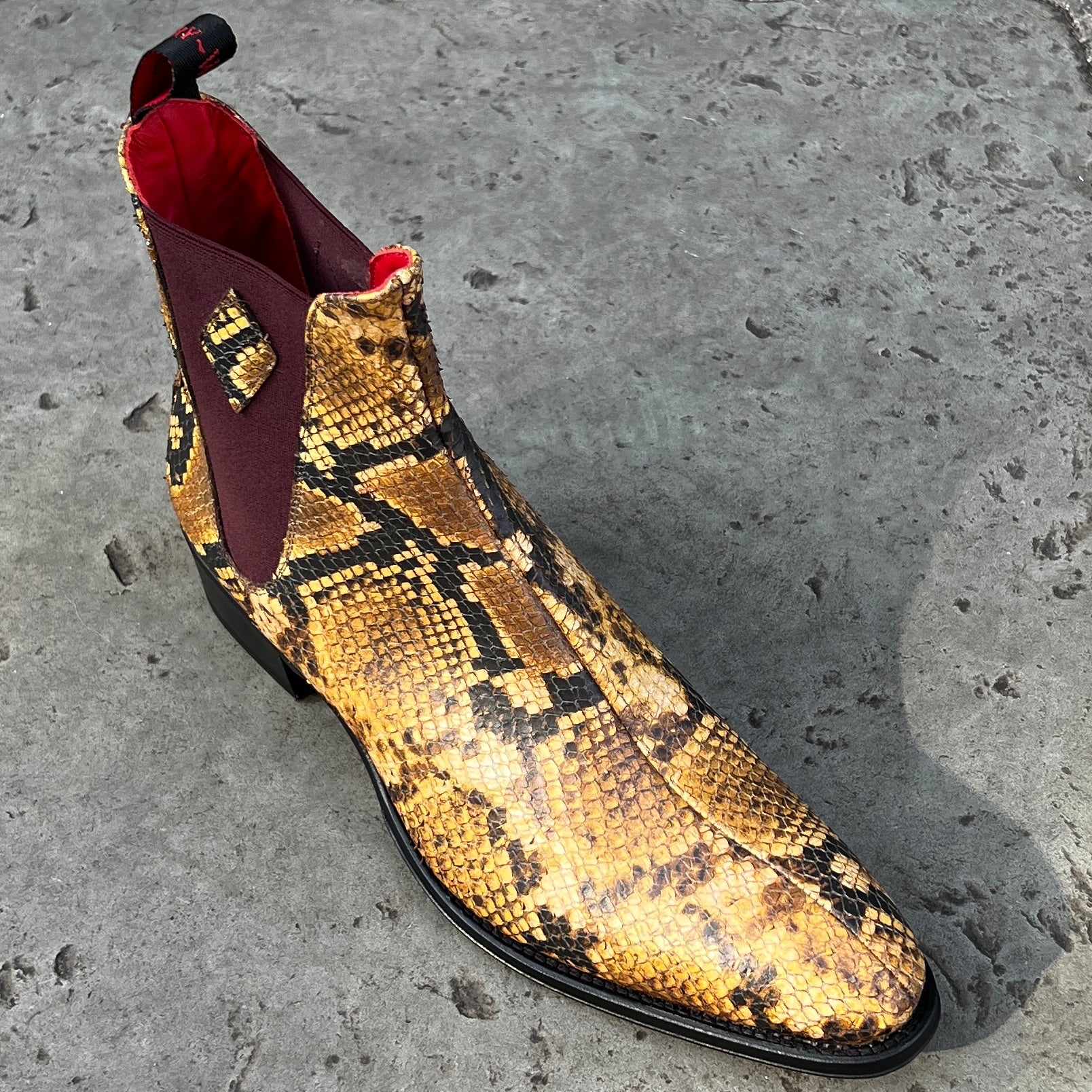 Mens snakeskin ankle on sale boots