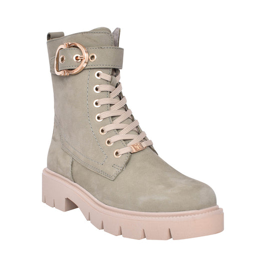 Caprice Khaki Nubuck Chunky Sole Ankle Boot