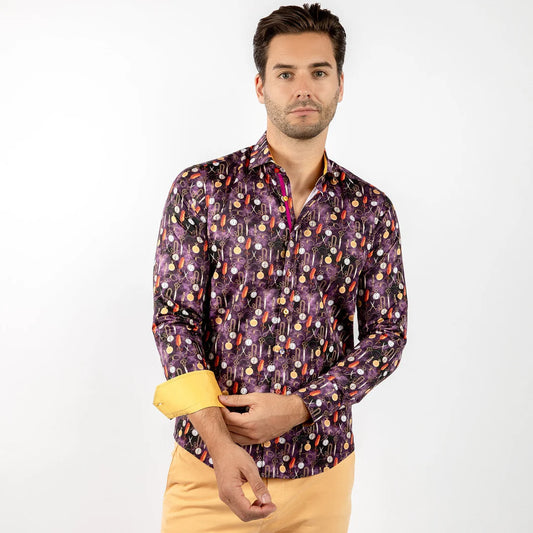 Purple Haberdashery Print Shirt - CP6890