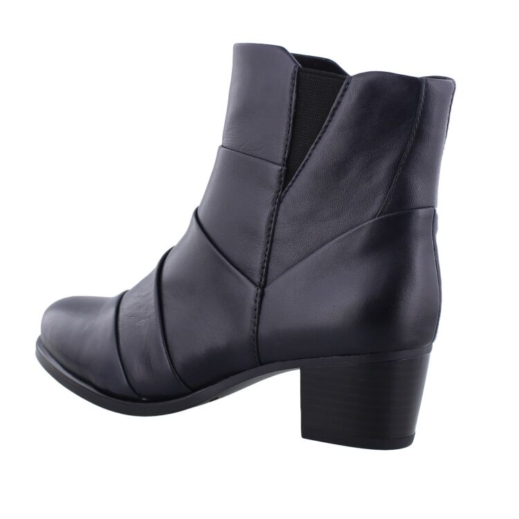 Caprice Ocean Comb Leather Heeled Ankle Boot.