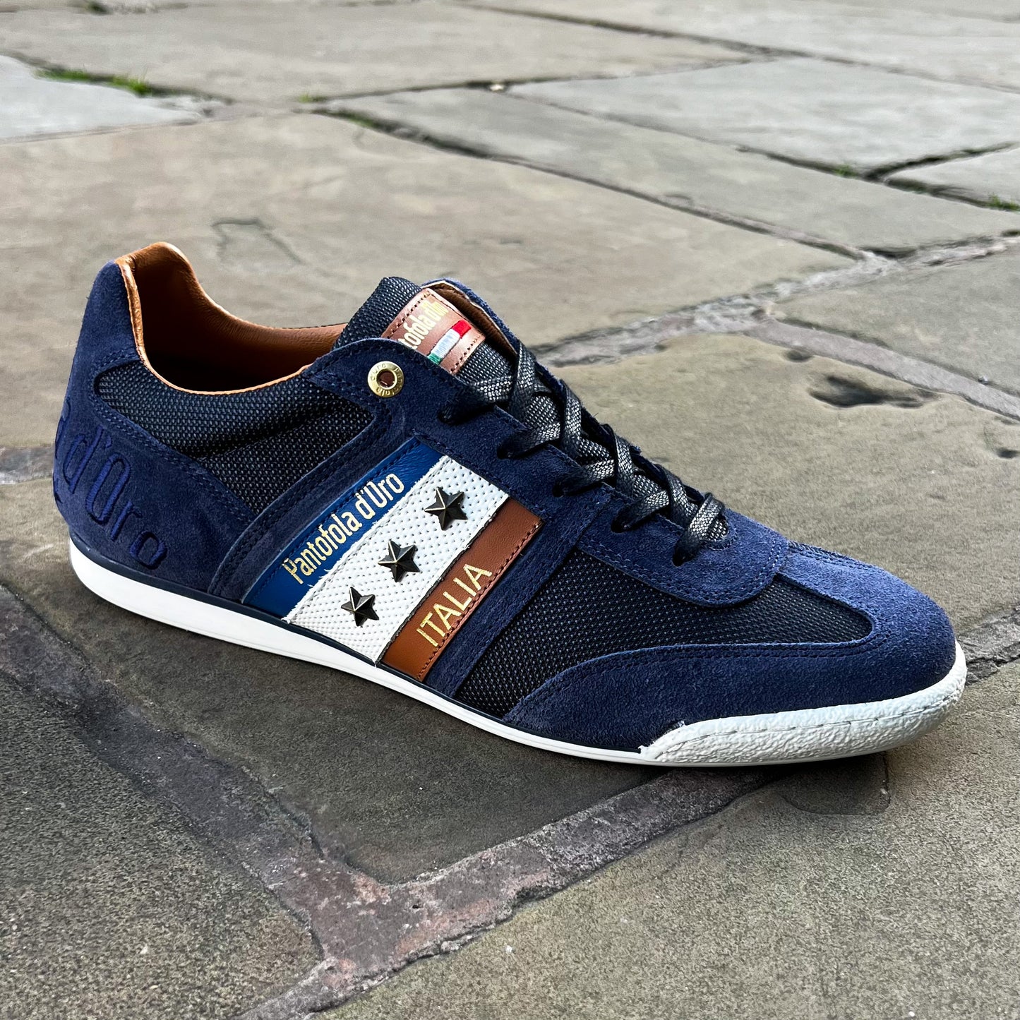 "Imola" Navy Suede Sneaker