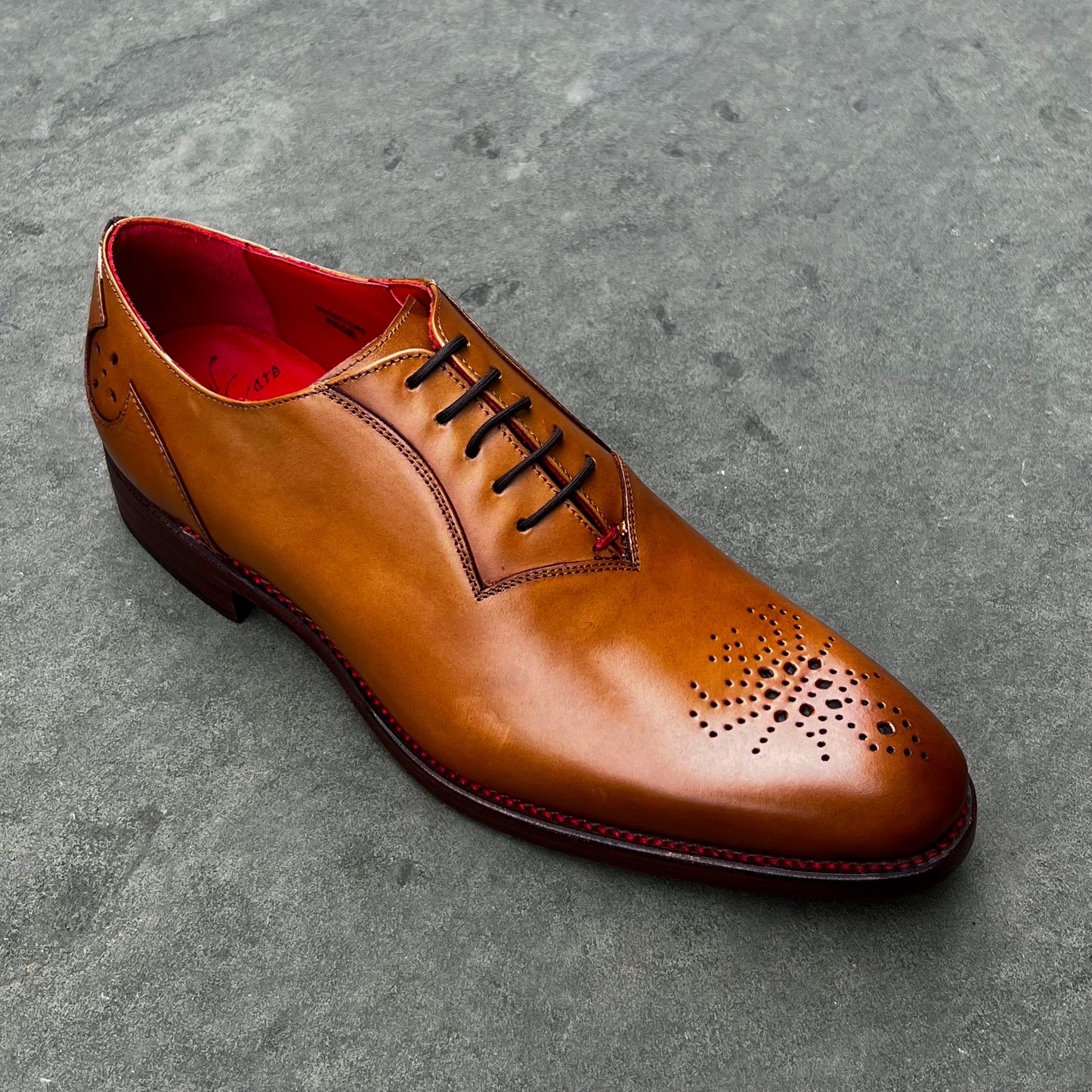 "Wanton" Page Medallion Oxford Honey Calf