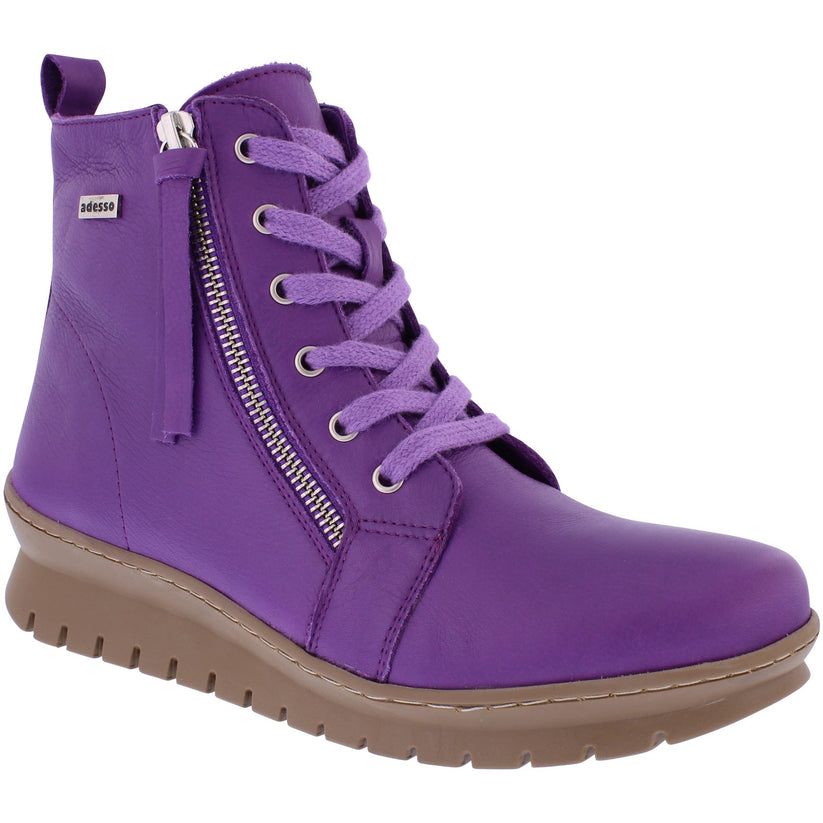 Adesso Kirsty Ultra Violet Leather Ankle Boot