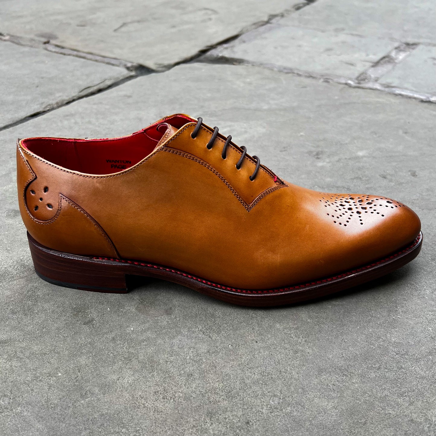 "Wanton" Page Medallion Oxford Honey Calf