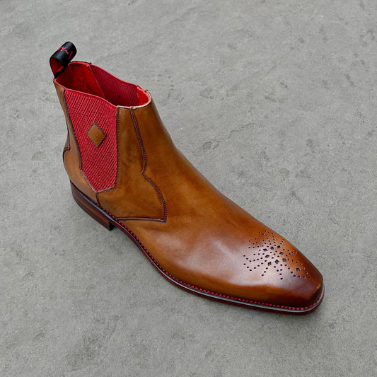 "Debauchery" Hendrix Chelsea Boot Mahogany