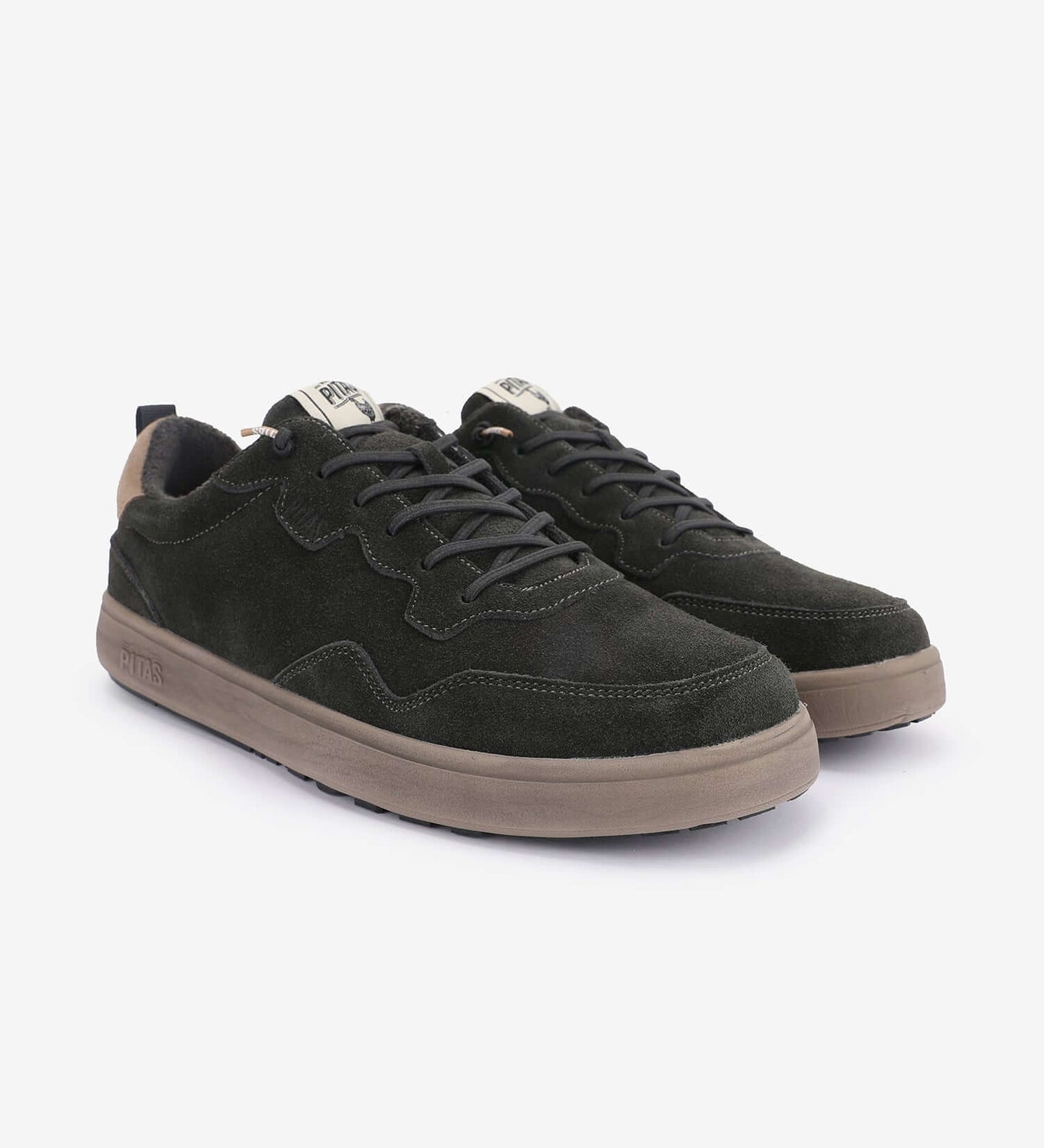 "Kume" Charcoal Suede Sneaker