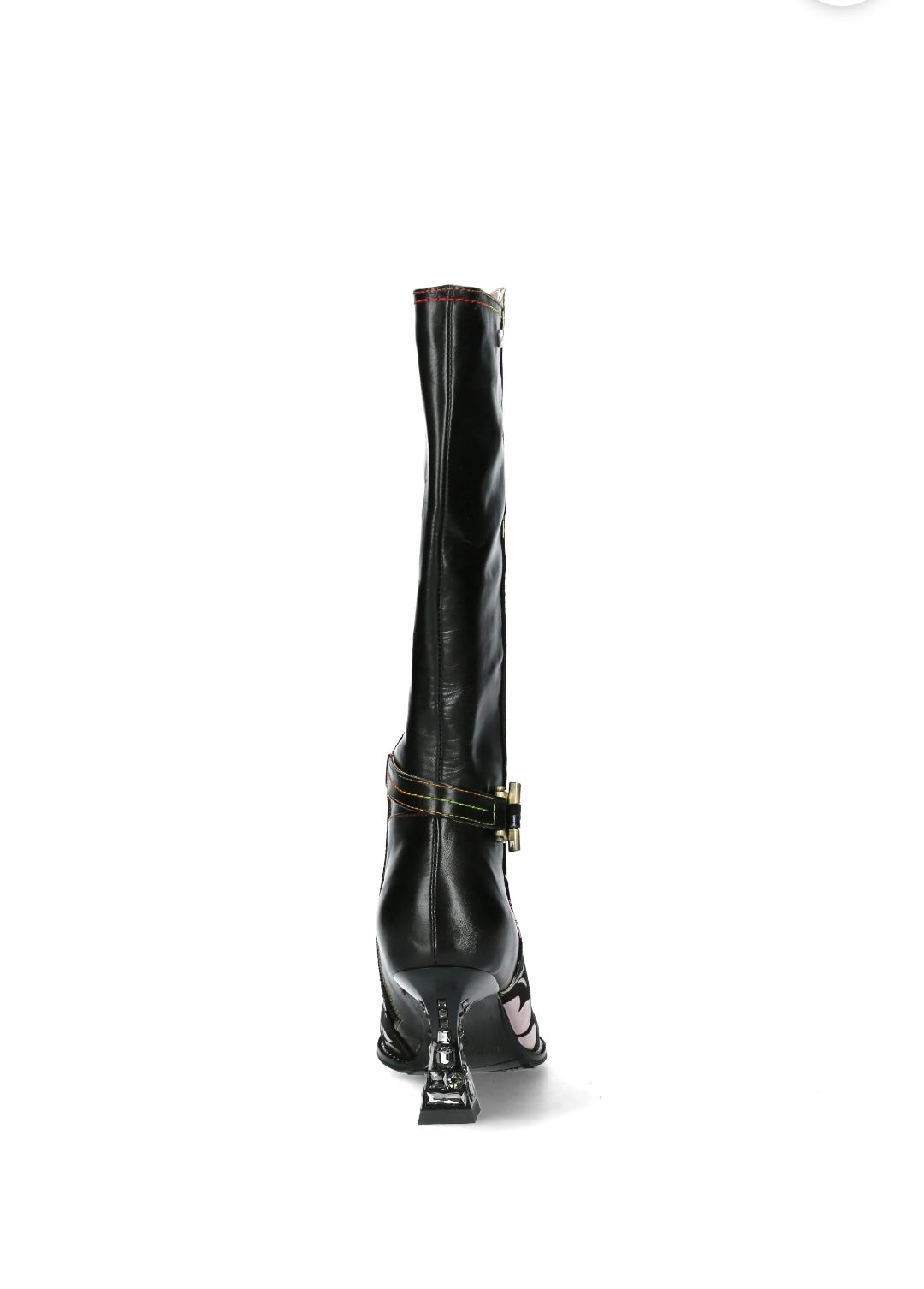 Laura Vita Oliveo 02 Long Boot with Side Zip and Jewelled High Heel.