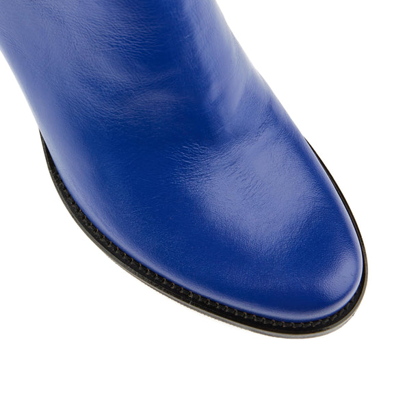 Royal blue leather hot sale boots