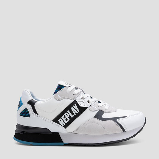 Replay hi top trainer in white